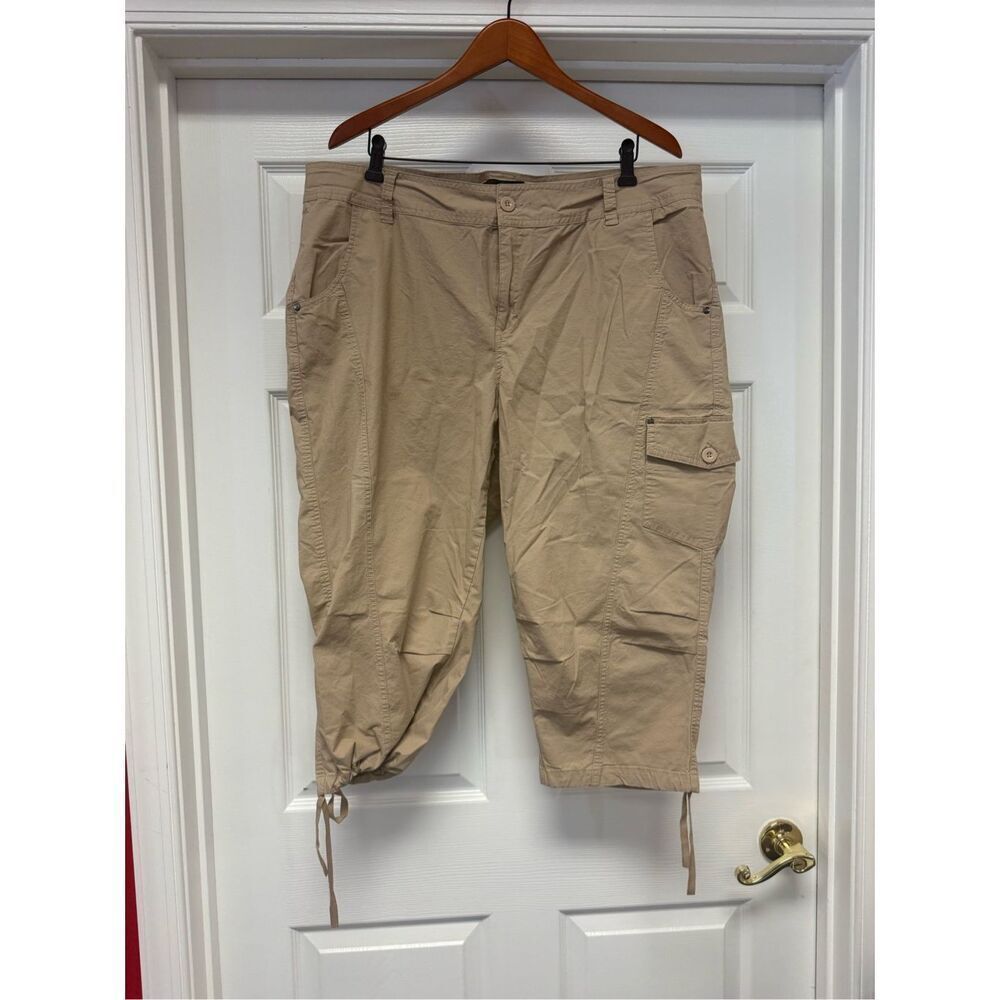Ellos Tan Ankle Tie Pants sz 20 EUC